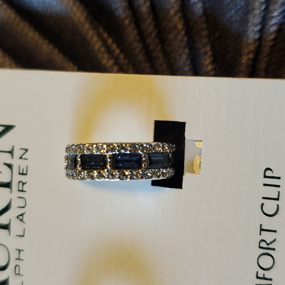 Ralph Lauren Stone Hoop Earrings - Picture 2 of 5